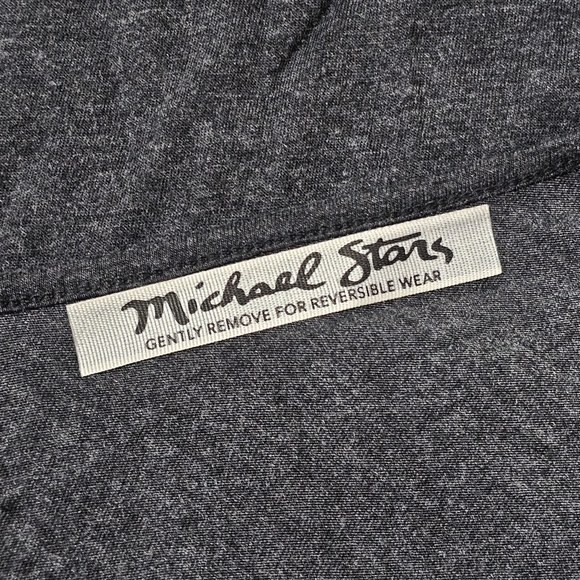 MICHAEL STARS Brixton Fringe Black Reversible Top OS One Size - Picture 5 of 6